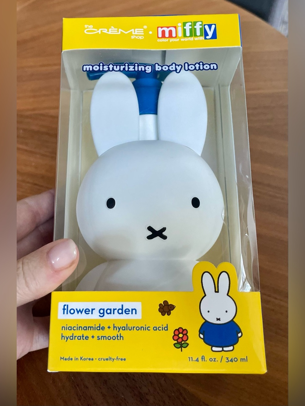 miffy flower garden Moisturizing Body Lotion Bottle with Yellow Box Accents